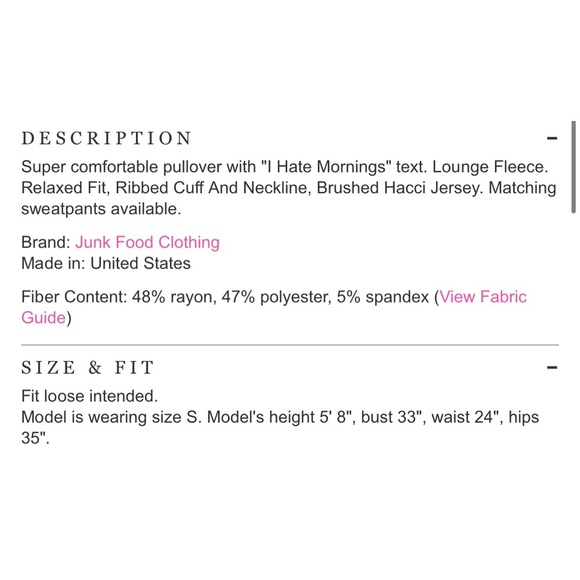 JUNK FOOD | I Hate Mornings Lounge Fleece Sweater - Picture 9 of 9